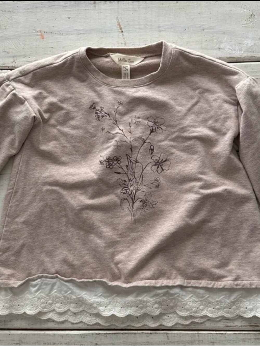 Matilda Jane Floral Lace Hem Top